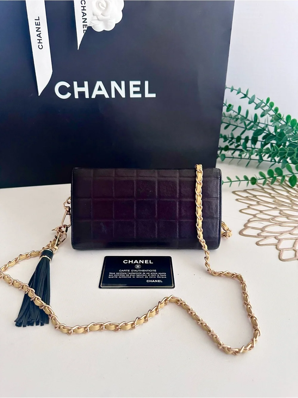 Chanel Chocolate Bar Long Wallet